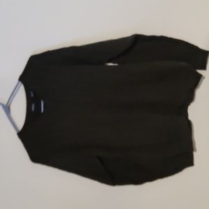 Izod Men's Olive Green V Neck Cable Knit Sweater Size Lg